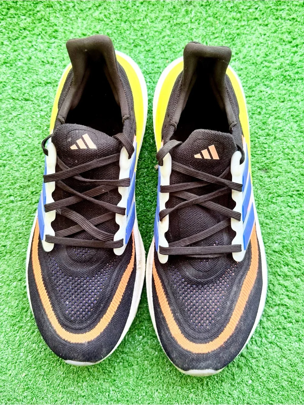 Adidas Ultraboost Light Core Black Lucid Blue Yellow Men's US 10.5 HP9204